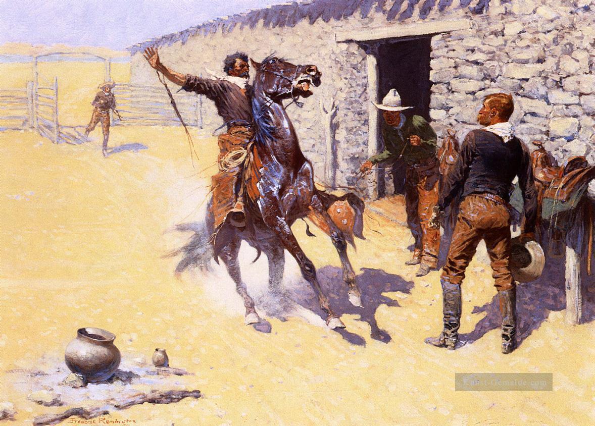 der Apaches Frederic Remington Indiana Cowboy Ölgemälde